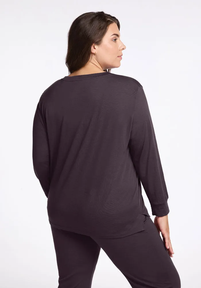 Ashlie Lounge Top • Final Sale Deals! - Chocolate Plum