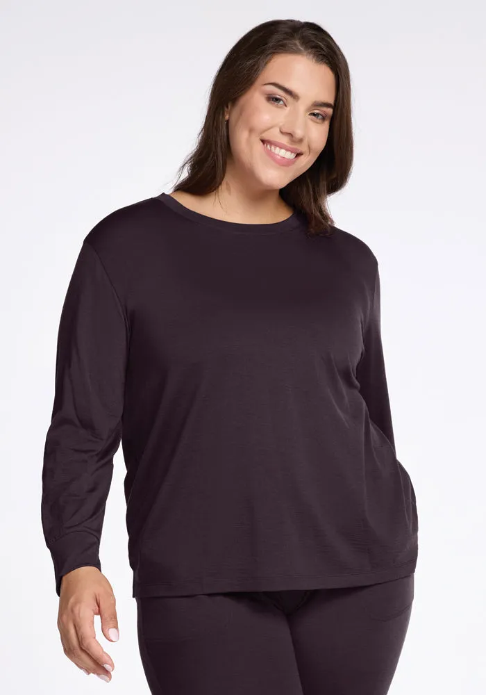 Ashlie Lounge Top • Final Sale Deals! - Chocolate Plum