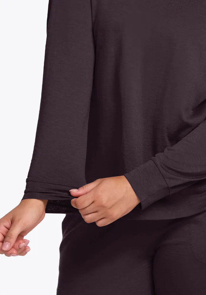 Ashlie Lounge Top • Final Sale Deals! - Chocolate Plum