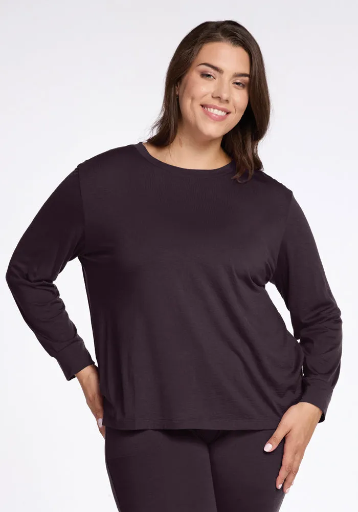 Ashlie Lounge Top • Final Sale Deals! - Chocolate Plum