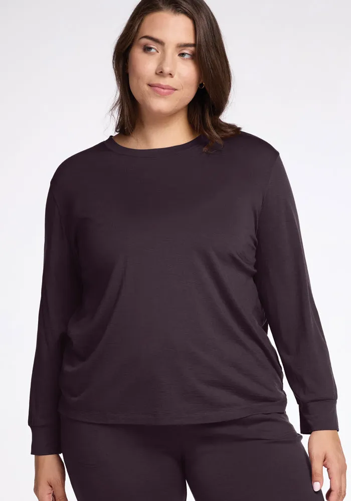Ashlie Lounge Top • Final Sale Deals! - Chocolate Plum