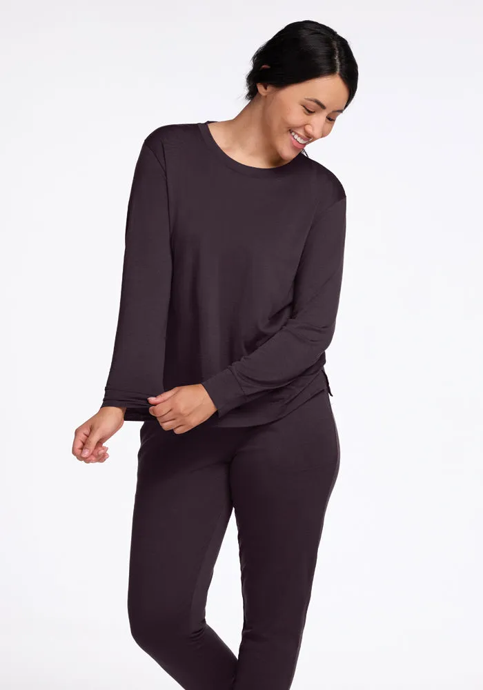 Ashlie Lounge Top • Final Sale Deals! - Chocolate Plum