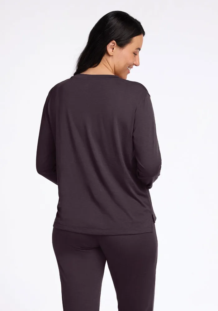 Ashlie Lounge Top • Final Sale Deals! - Chocolate Plum