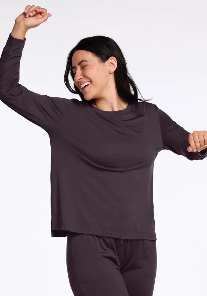 Ashlie Lounge Top • Final Sale Deals! - Chocolate Plum
