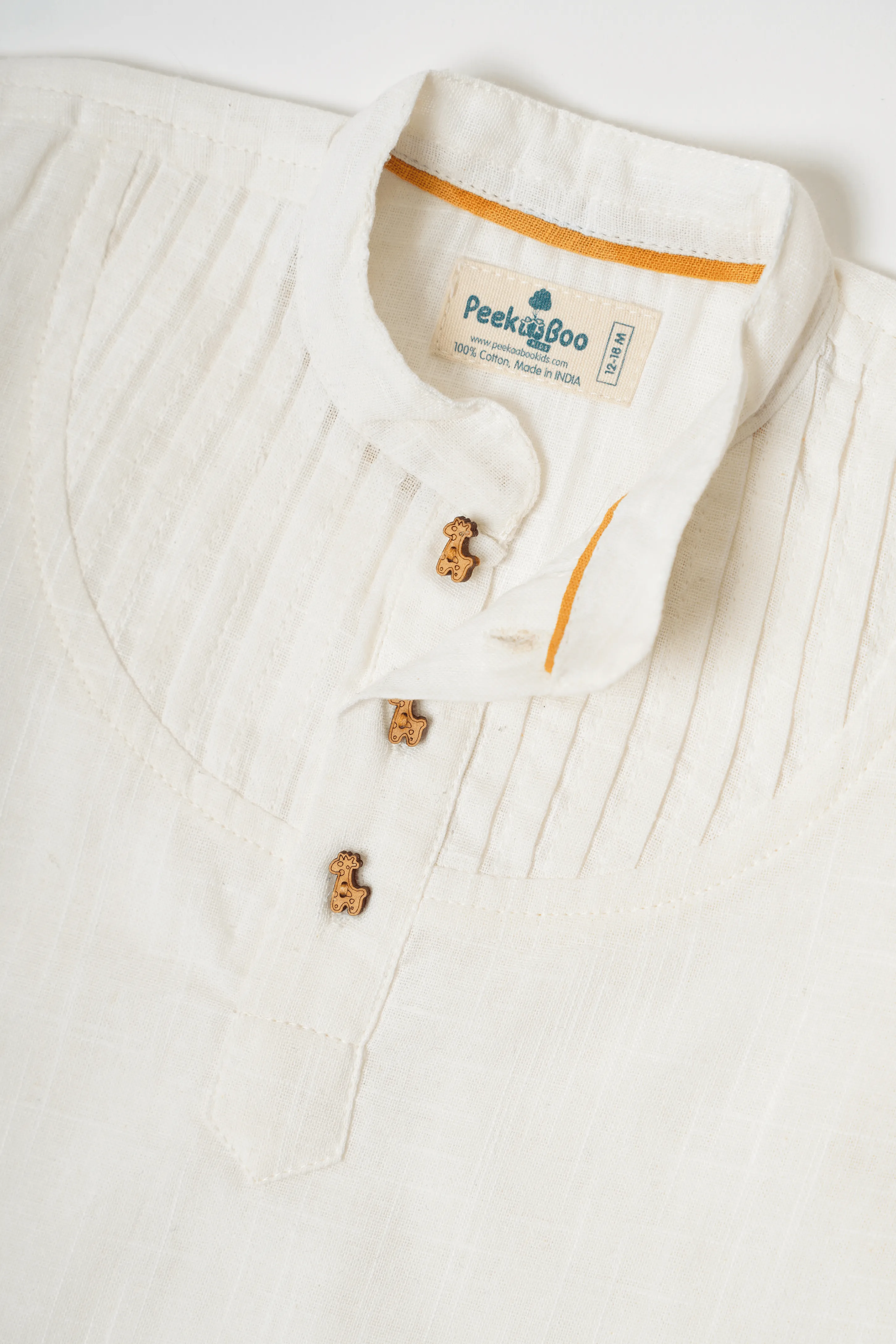 Boys Pure Cotton Clothing Set - Pintuck Shirts & Black Cargo Pant