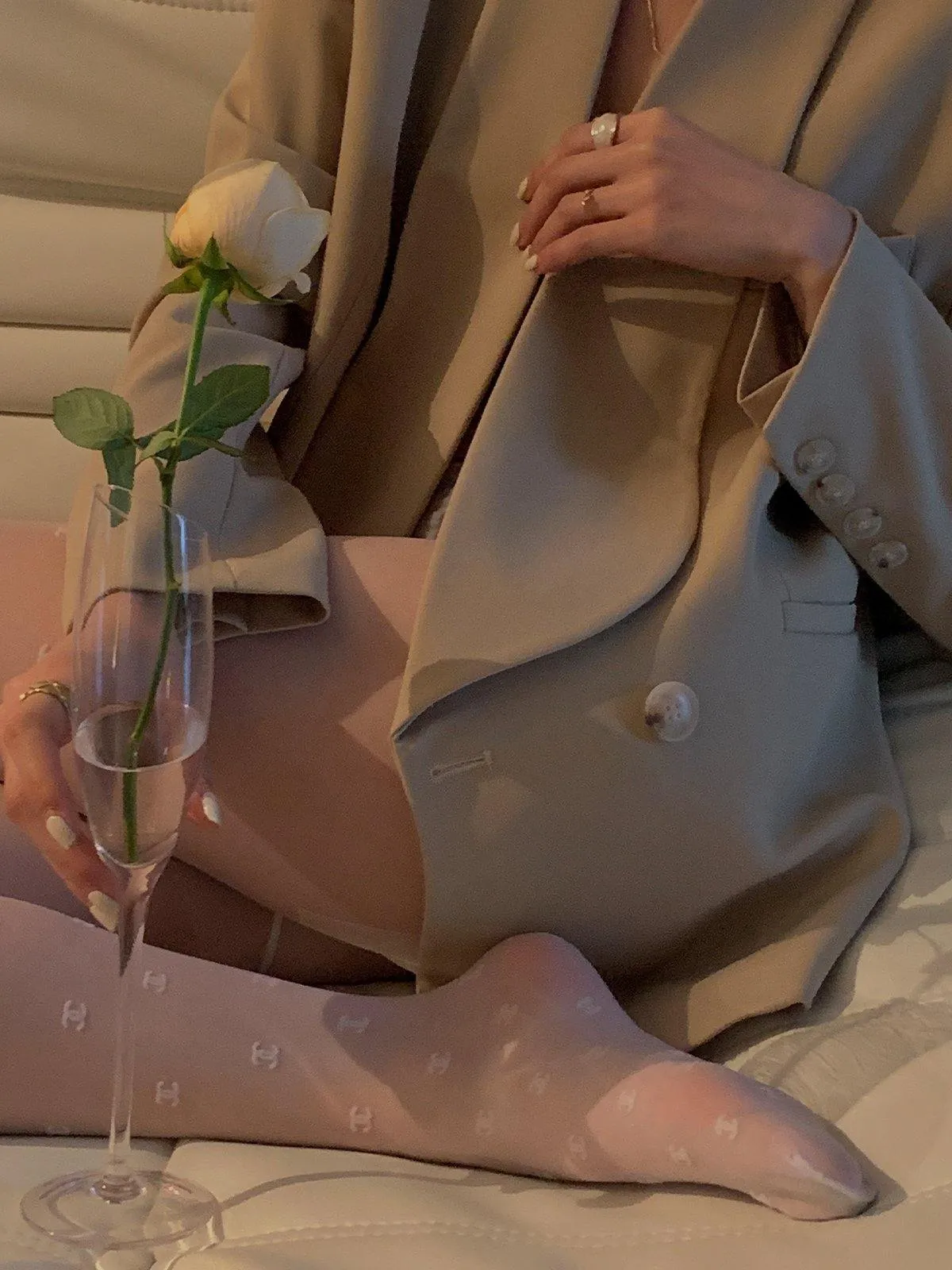 Casual Loose Blazer - Beige