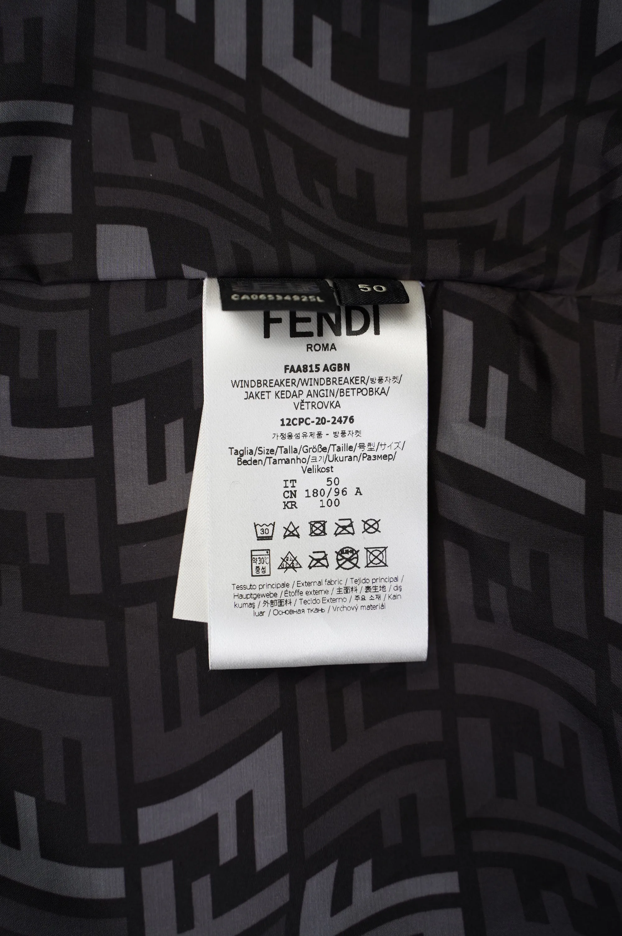 Fendi Mens Removable Sleeves bomber Jacket IT 50 / UK L