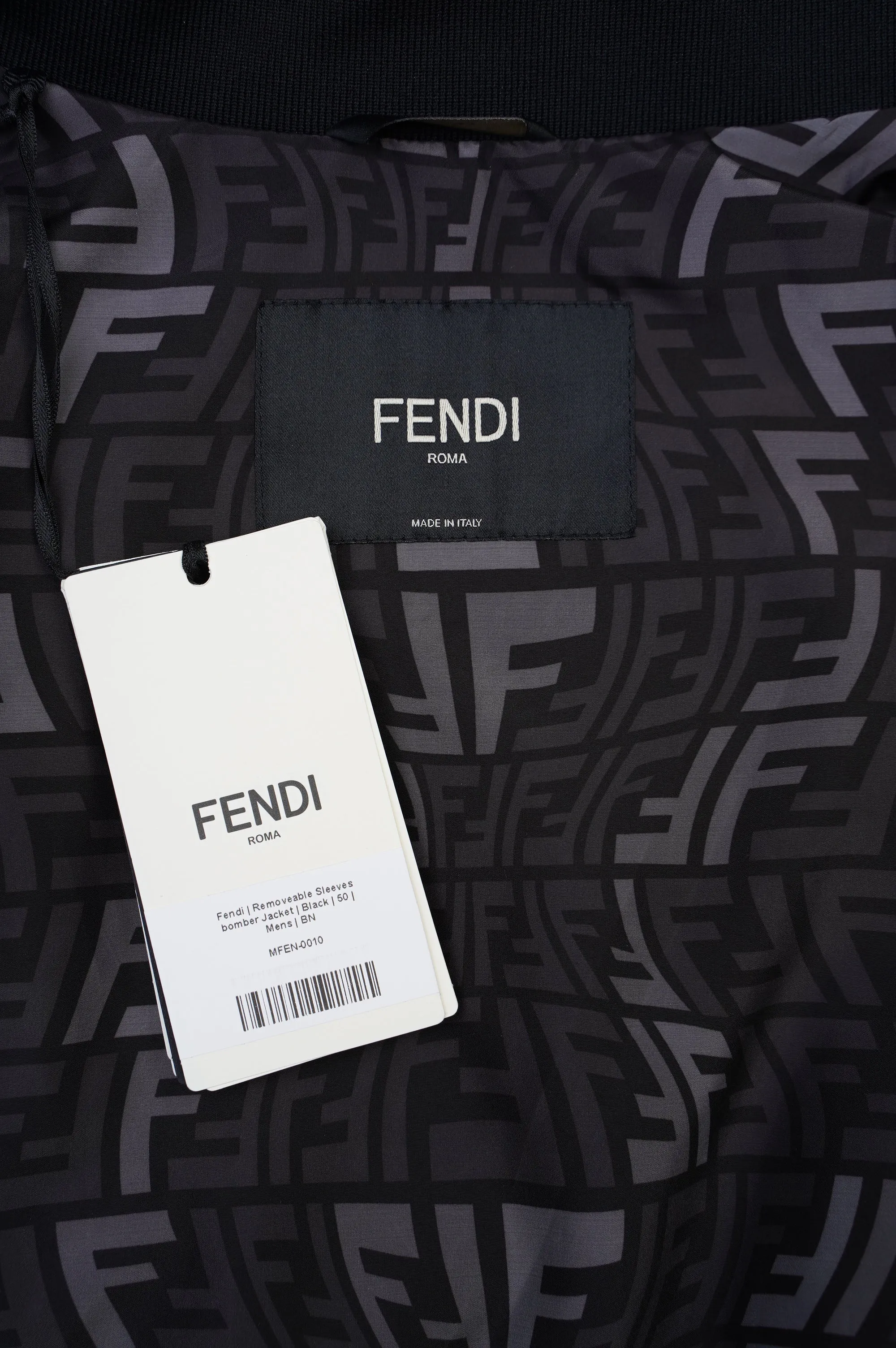 Fendi Mens Removable Sleeves bomber Jacket IT 50 / UK L