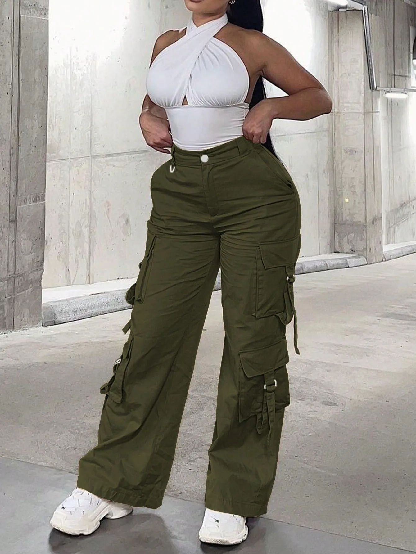 Flap Pocket Side Cargo Pants