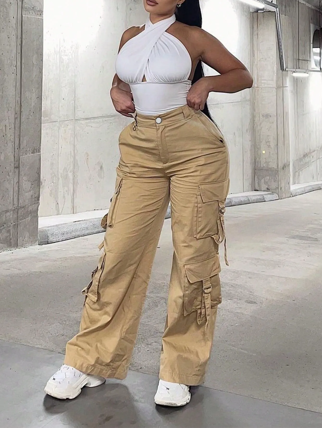 Flap Pocket Side Cargo Pants