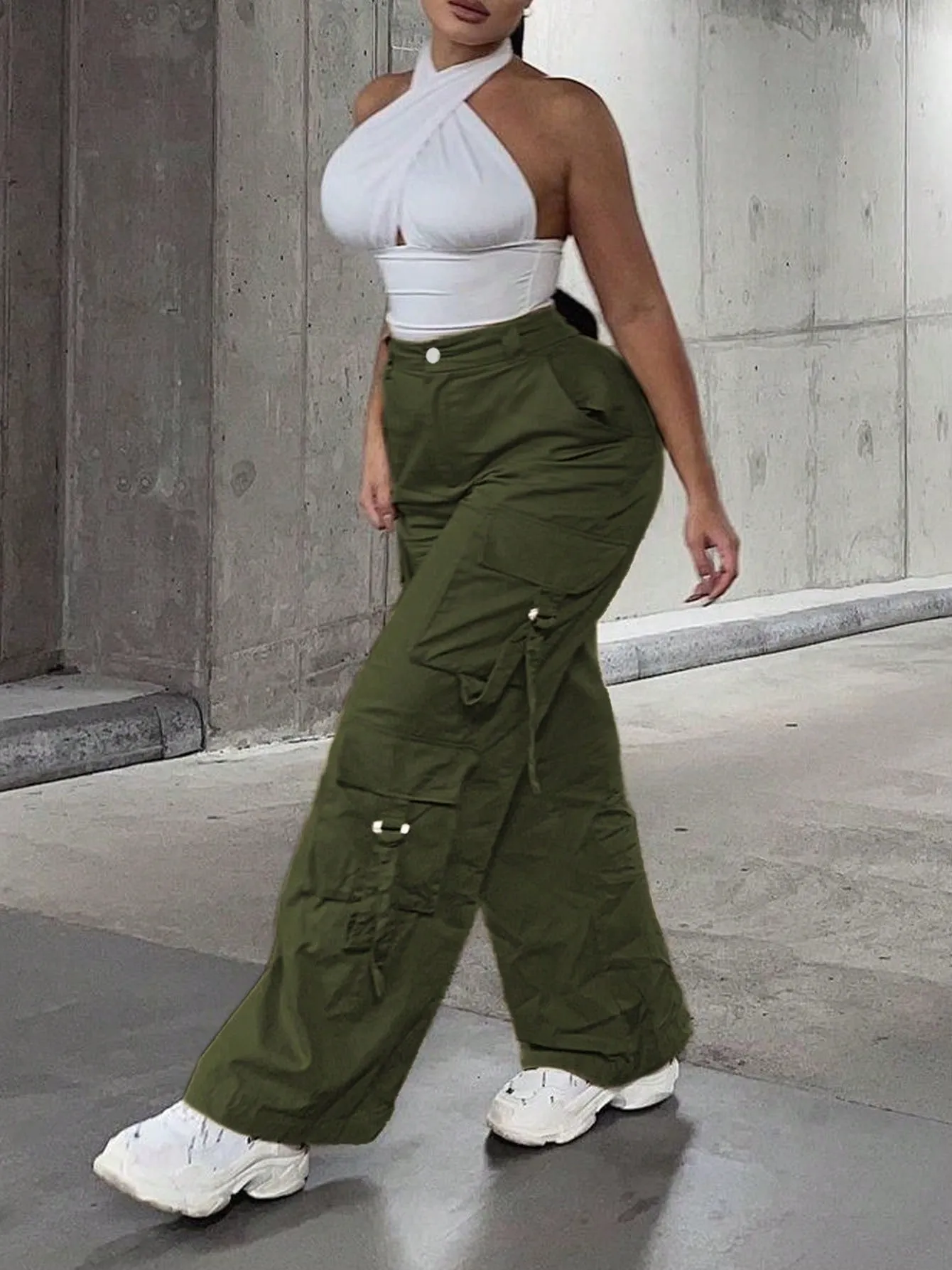 Flap Pocket Side Cargo Pants