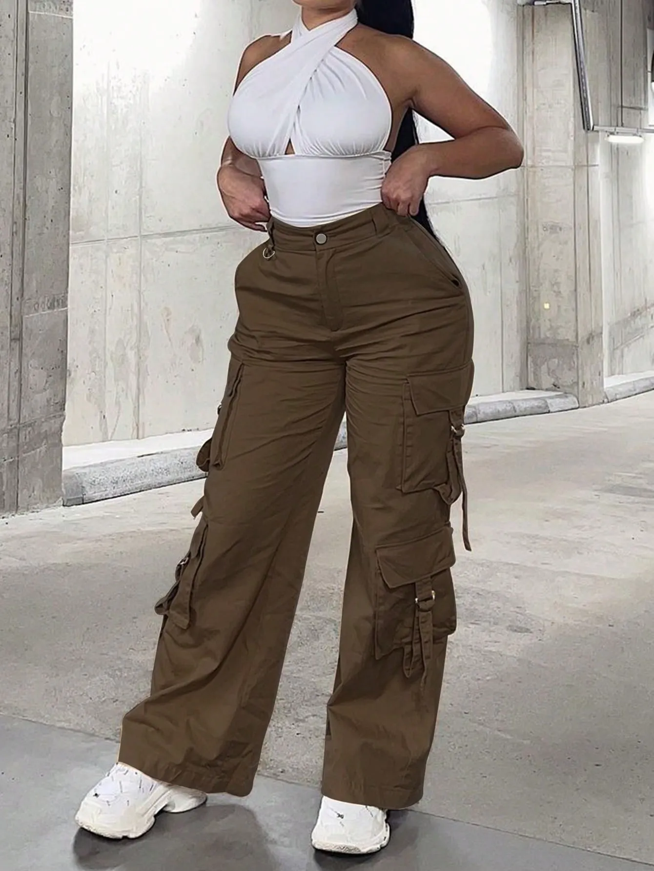 Flap Pocket Side Cargo Pants