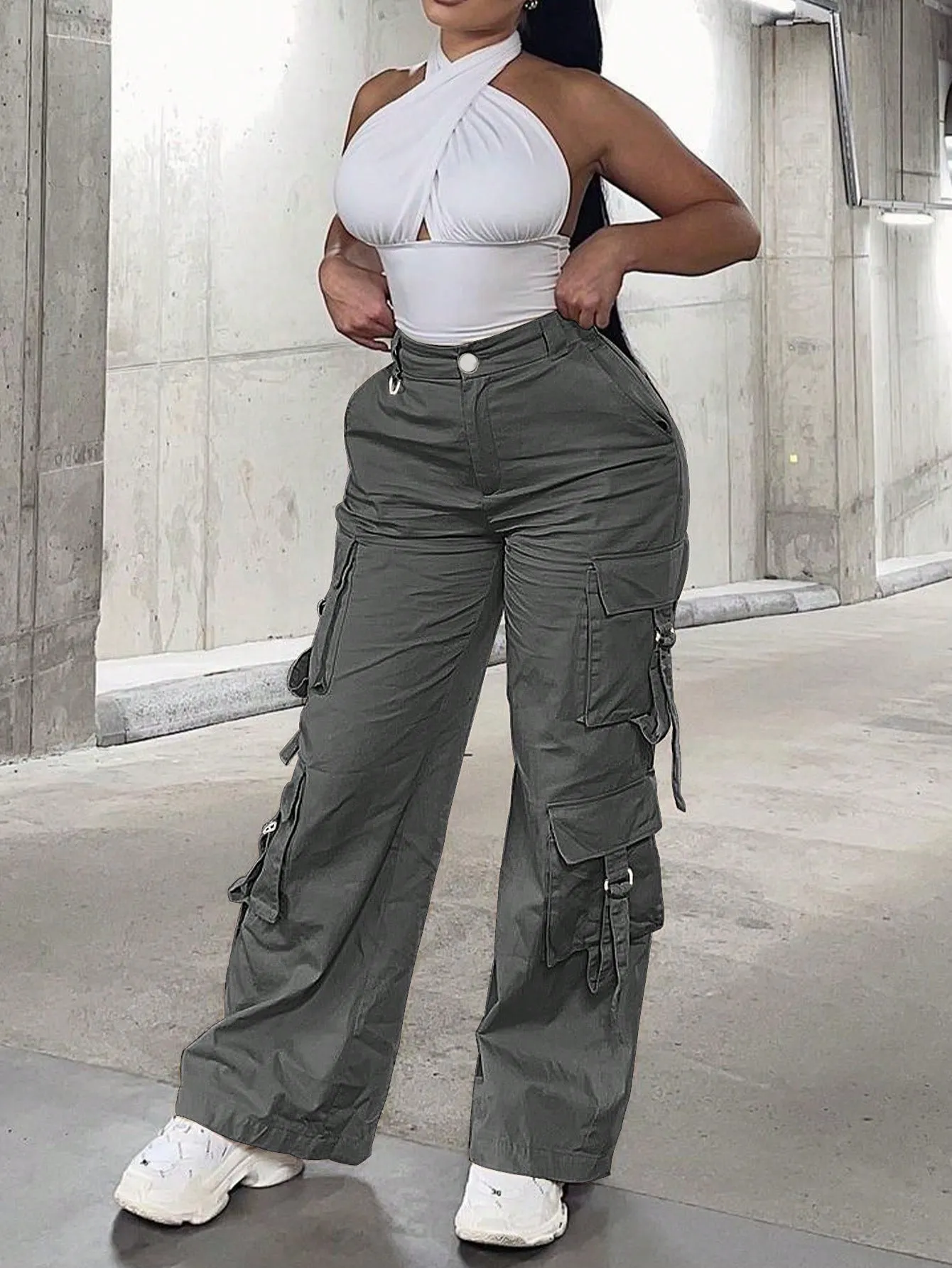 Flap Pocket Side Cargo Pants