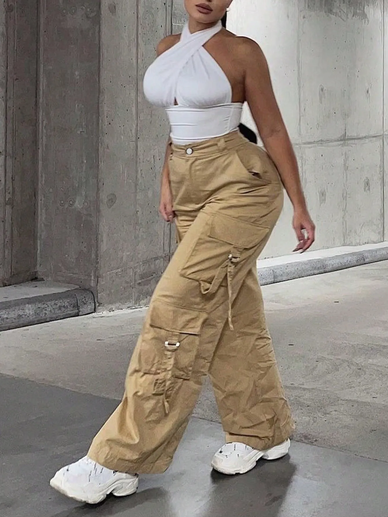 Flap Pocket Side Cargo Pants