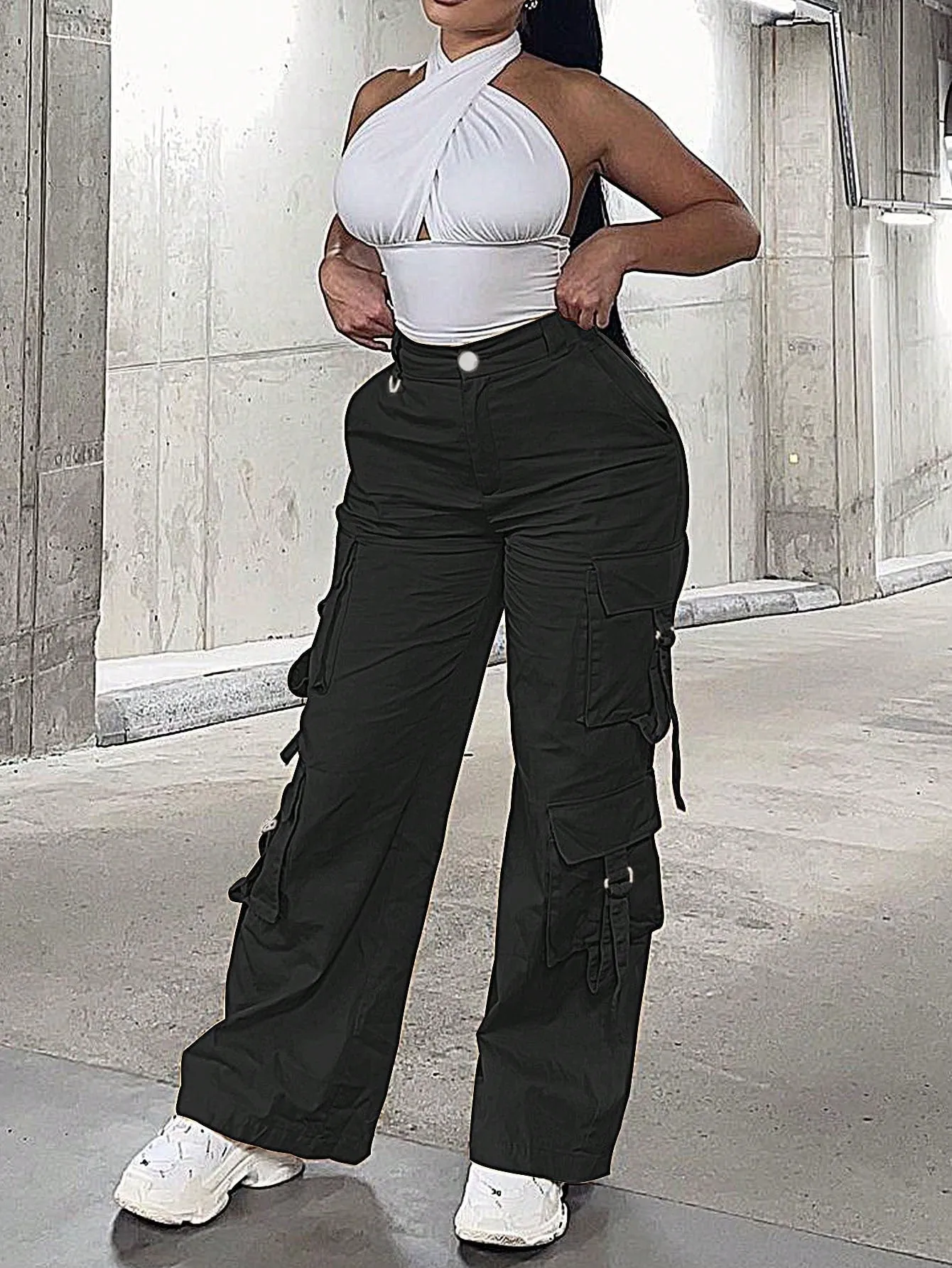 Flap Pocket Side Cargo Pants