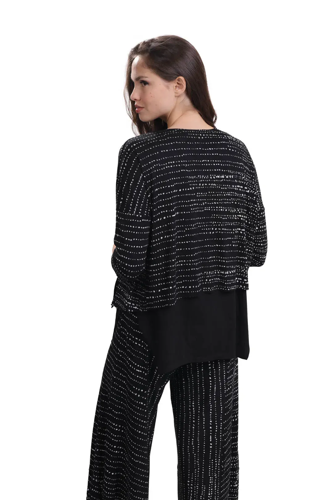 Mix Print Jersey Cardigan
