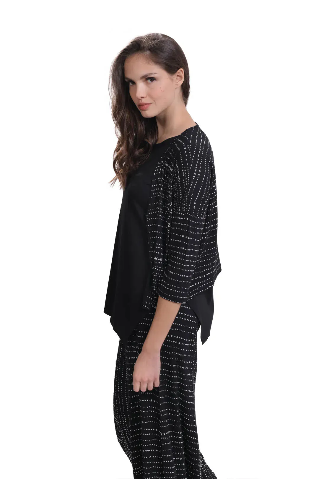 Mix Print Jersey Cardigan