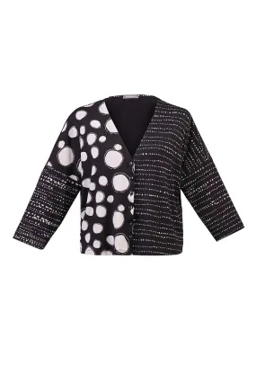 Mix Print Jersey Cardigan