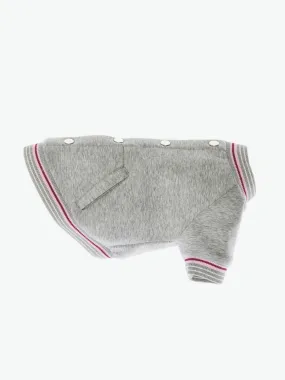 Poldo Dog Couture Baseball Bomber Jacket Grey