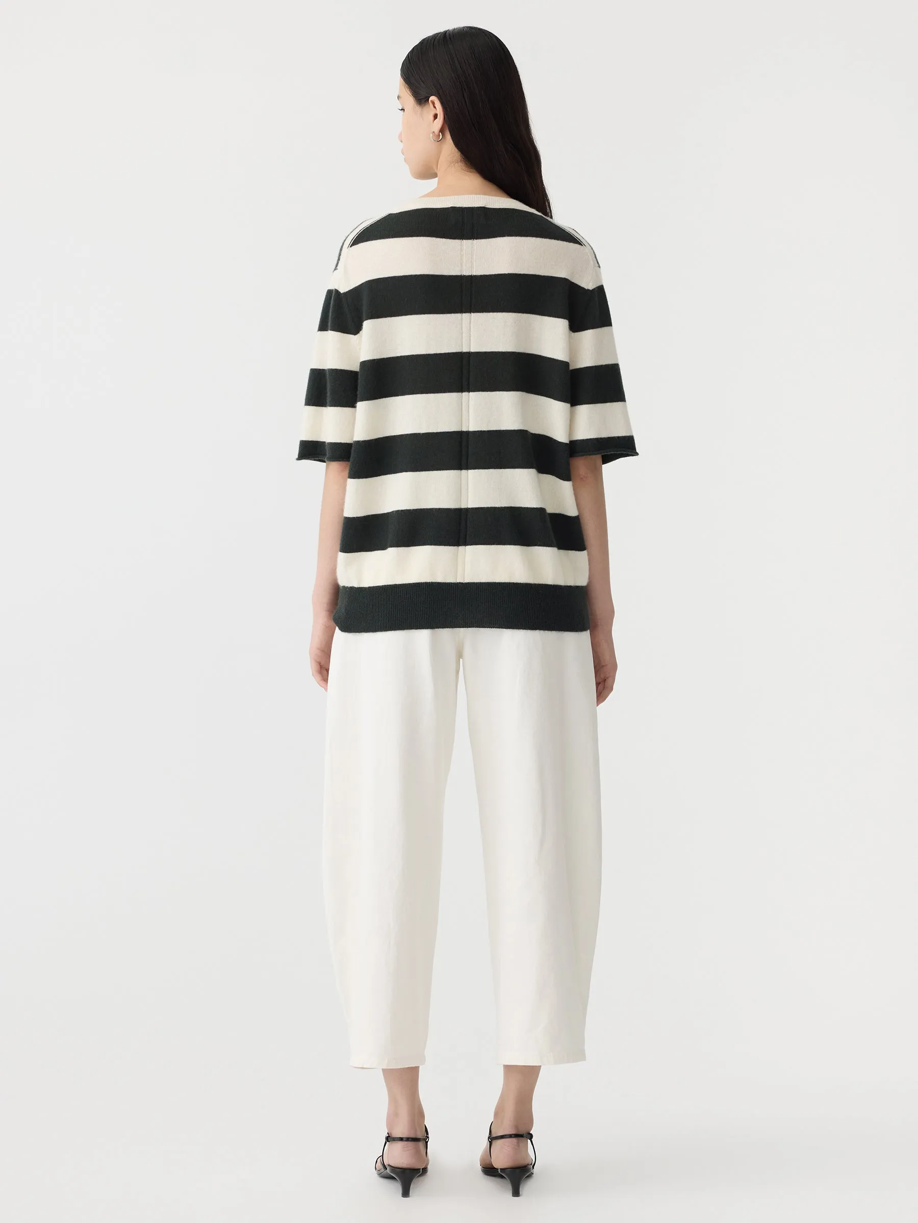 stripe merino cashmere knit