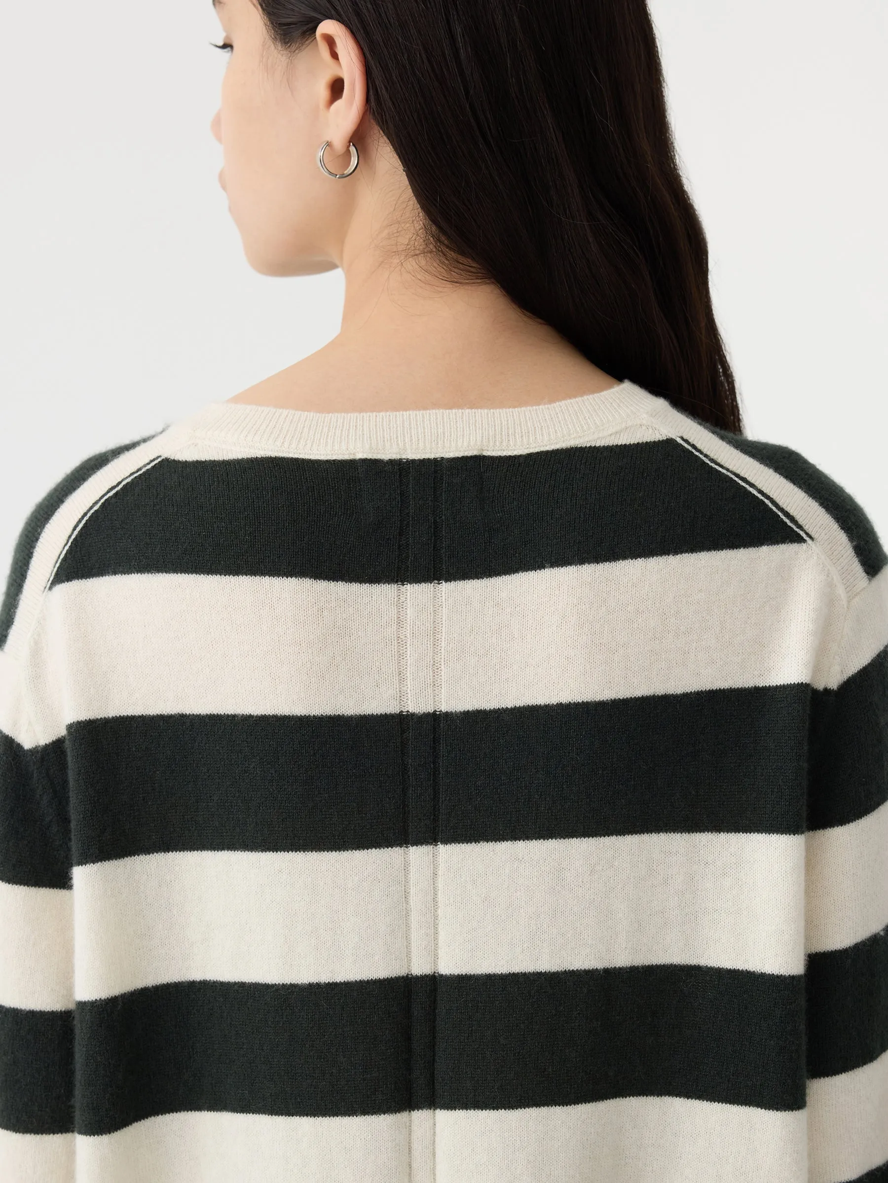 stripe merino cashmere knit