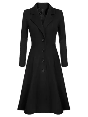 Women's Trench Coat Coat Outdoor WorkWear Daily Wear Spring Fall Winter Regular Coat V Neck Slim Elegant & Luxurious Jacket Long Sleeve Solid Color Vintage Style White Black Purple